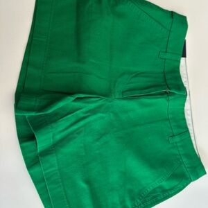 J. Crew Green Bermuda Shorts Tailored Cotton Blend